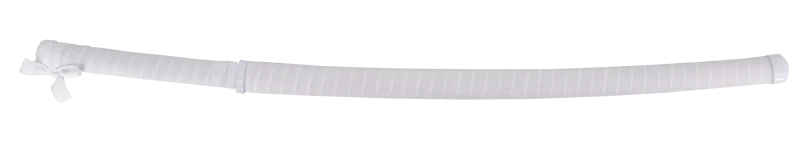 Katana S0274 de Demon Slayer Katana empuñada por Inosuke Hashibira réplica no oficial de 101 cm hoja de acero, la hoja está dentada, mango con encordado blanco, vaina con encordado blanco. Ref. S0274 - Imagen 3