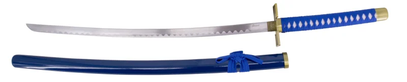 Katana S5023 de Grimmjow Jaegerjaquez de Bleach réplica no oficial de 104 cm hoja de acero, vaina azul, mango encordado azul. Ref. S5023 - Imagen 3