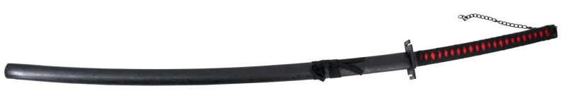 Katana S5041 Tensa Zagetsu Ichigo Kurosaki de Bleach réplica no oficial de 140 cm hoja de acero negra, vaina negra, mango encordado negro. Ref. S5041 - Imagen 2