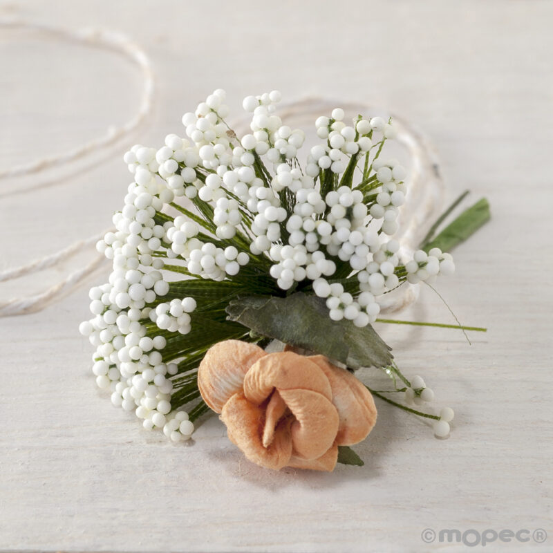 Bouquet floral con gypsophila para I150, min.12