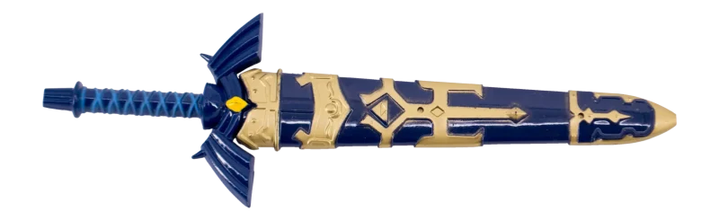 Daga 10370 Modelo de Legend of Zelda, Modelo No oficial, con un tamaño total 28.5 cm, hoja de acero, la vaina es de ABS con decoraciones en azul y dorado. Ref. 10370 - Imagen 2