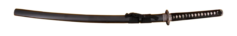 Katana Funcional 11002-3H "Coraje, Deber y Lealtad" el último samurai réplica no oficial de 102 cm hoja de acero al carbono AISI 1045, vaina de madera negra con grabado de " Coraje, Deber y Lealtad" mango encordado negro. Con soporte. Ref. 11002-3H - Imagen 4