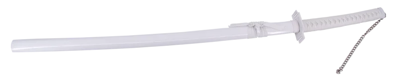 Katana 13473 Tensa Zagetsu Hollow de Bleach réplica no oficial de 116 cm hoja de acero, vaina blanca, mango encordado blanco. Ref. 13473 - Imagen 3