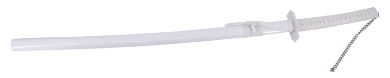 Katana 13473 Tensa Zagetsu Hollow de Bleach réplica no oficial de 116 cm hoja de acero, vaina blanca, mango encordado blanco. Ref. 13473 - Imagen 3