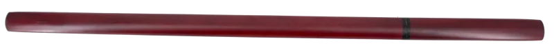 Shirasaya Funcional 16863 de 108 cm hoja de acero de damasco rojo AISI 1045 con doble filo, con vaina y mango de madera de color rojo, con soporte y caja de madera forrada de tejido decorativo de presentación. Ref. 16863 - Imagen 4