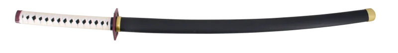 Katana S0247 de Demon Slayer empuñada por Tomioka Giyuu réplica no oficial de 101 cm hoja de acero, mango con encordado blanco con piel de imitación de raya color negro. Ref. S0247 - Imagen 3