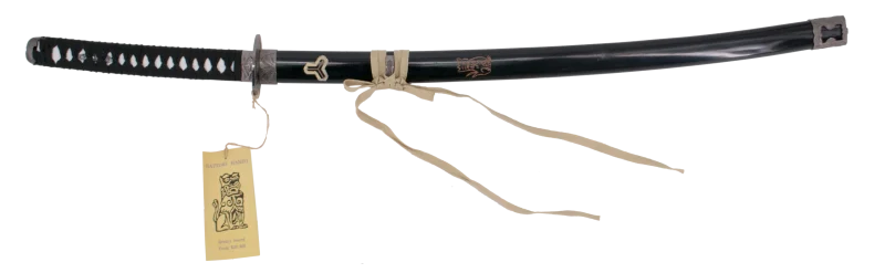 Katana S5014 Hattori Hanzo Kill Bill "La novia" réplica no oficial de 103 cm hoja de acero, mango con encordado negro con soporte, detalle de león en vaina y hoja. Ref. S5014 - Imagen 4