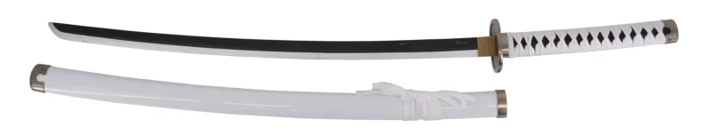 Katana S5028 Shusui Wado Ichimonji de Zoro de One Piece réplica no oficial de 104 cm hoja de bambú acabado negro con el corte en satinado, mango con encordado blanco. Ref. S5028 - Imagen 3