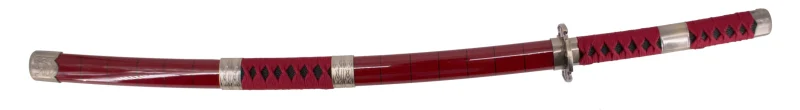Katana S5035 Sandai Kitetsu de Zoro de One Piece réplica no oficial de 104 cm hoja de bambú negra con dentado satinado, mango con encordado burdeos. Ref. S5035 - Imagen 3
