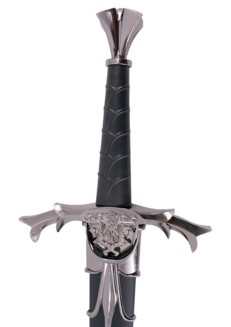 Espada S3027 espada tamaño cadete Blackfyre de Aegon el conquistador de la casa Targaryen, réplica No oficial, con un tamaño total de 100 cm de hoja, empuñadura en níquel, mango en negro con un diamante en rojo en el pomo, con funda. Ref. S3027 - Imagen 5