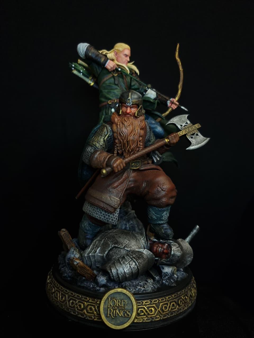 Figura de Resina de Legolas y Gimli - El Señor de los Anillos