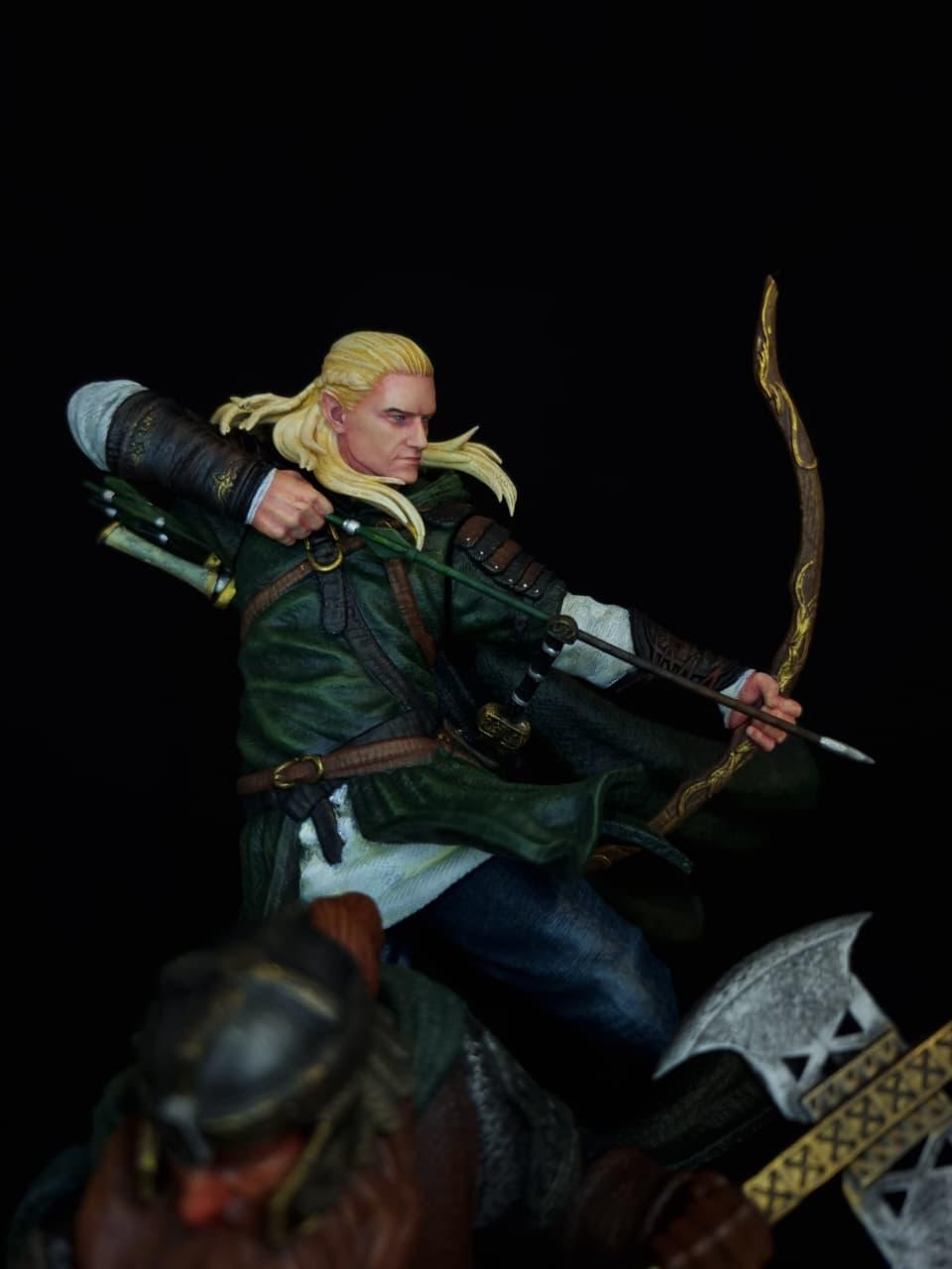 Figura de Resina de Legolas y Gimli - El Señor de los Anillos - Imagen 4